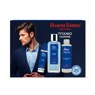 ALVAREZ GOMEZ Estuche titanio homme eau de parfum 150 ml + gel de ducha 200 ml + eau de parfum 30 ml 