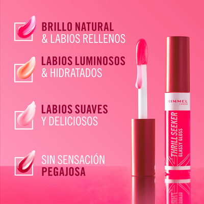 RIMMEL Thrill seeker glassy gloss <br> brillo labial 