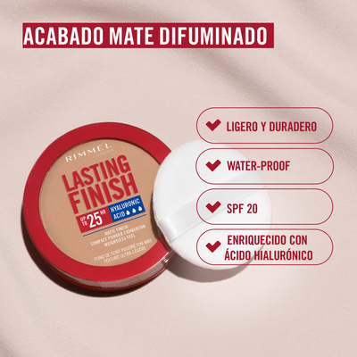 RIMMEL Lasting finish compact base en polvo 