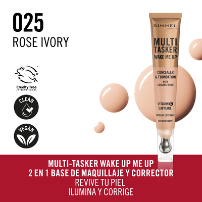 RIMMEL Multitasker wake me up<br>corrector y base de maquillaje 