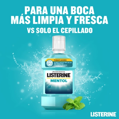 LISTERINE Enjuague bucal mentol 1 litro 