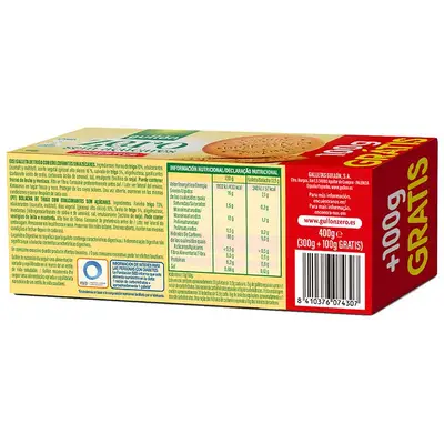 GULLON Galleta zero azucares digestiva 400 gr 