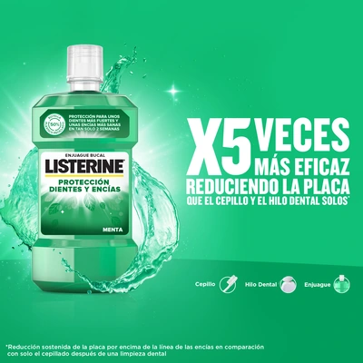 LISTERINE Enjuague bucal dientes y encias 1 litro 