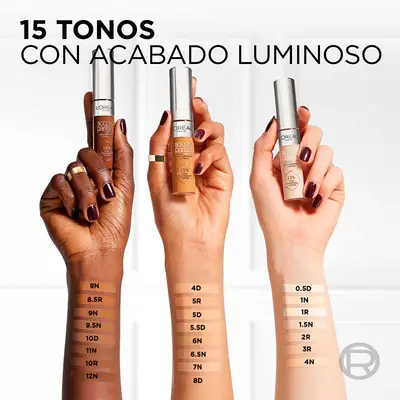 LOREAL PARIS Accord parfait serum radiant concealer<br>con ?cido hialur?nico y cafe?na 