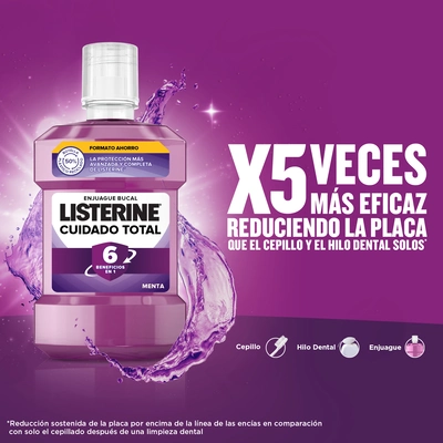 LISTERINE Enjuague bucal cuidado total 1 litro 