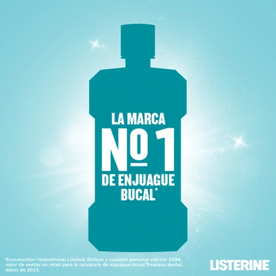 LISTERINE Enjuague bucal mentol sabor suave 500 ml 