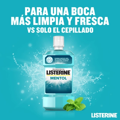 LISTERINE Enjuague bucal mentol  