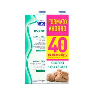 LUTSINE Lote eryplast pasta al agua para la piel del bebe 2x125 ml 