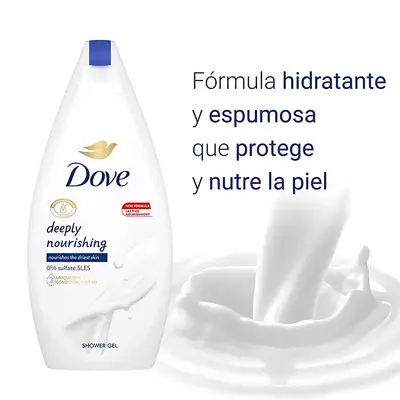 Gel De Ducha Dove Nutrición Profunda 3 Botellas De 5 Lts C/u