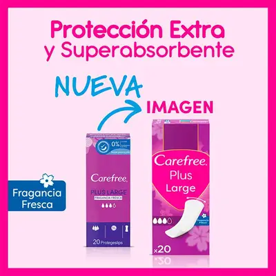 CAREFREE Protege slip large fresh 20 unidades 