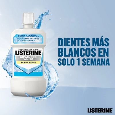 LISTERINE Enjuague bucal blanqueador avanzado 1 litro 