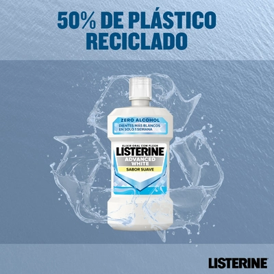 LISTERINE Enjuague bucal blanqueador avanzado 1 litro 