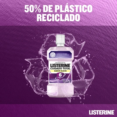 LISTERINE Enjuague bucal cuidado total zero 500 ml 