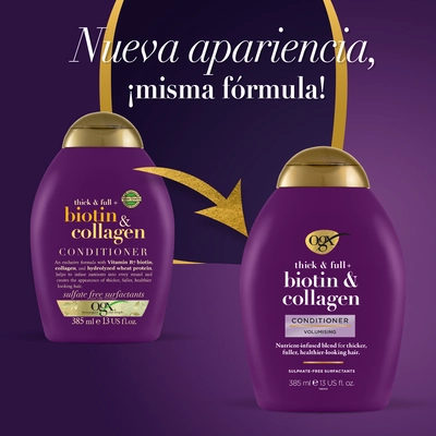 OGX Biotin and collagen acondicionador biotina y colágeno 385 ml 