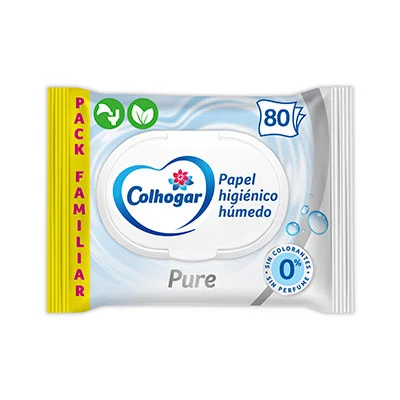 COLHOGAR papel higiénico pure natural paquete 6 uds
