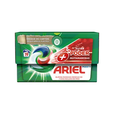  Ariel Cápsulas regulares 3 en 1 - 19 lavados (19