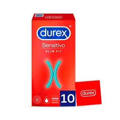 DUREX Preservativos sensitivo suave slim fit 10 unidades 