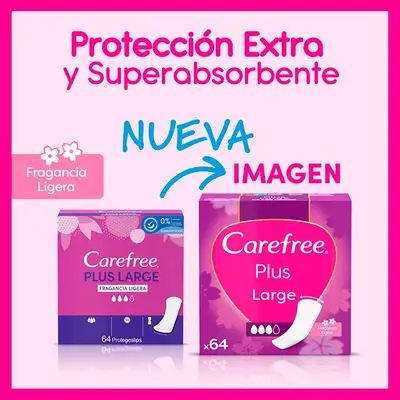 CAREFREE Protege slip plus large 64 unidades 