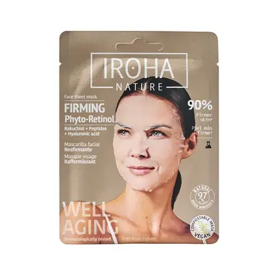 IROHA NATURE Mascarilla tissue reafirmante antiedad 