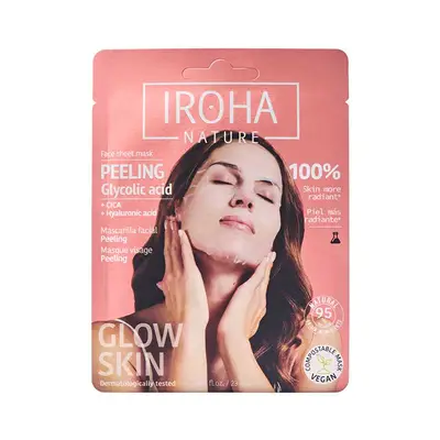 IROHA NATURE Mascarilla tissue peeling iluminadora 