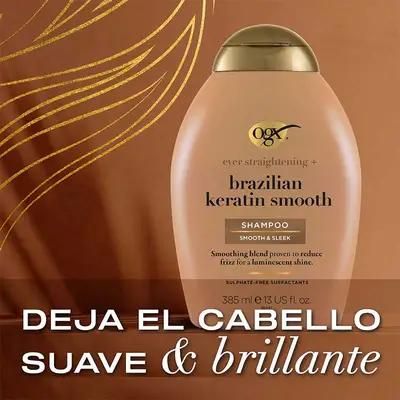 OGX Brazilian keratin smooth champú keratina brasileña 