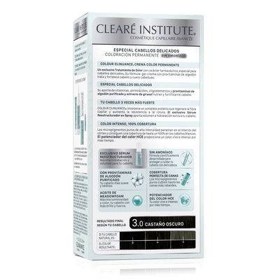 Clearé Institute Para cabello delicado 3.0 castaño oscuro 170 ml 