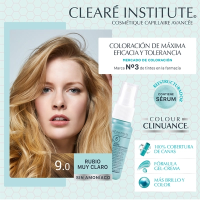 Clearé Institute Para cabello delicado 9.0 rubio muy claro 170 ml 