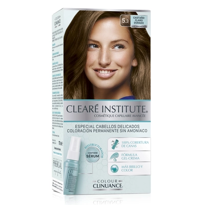 Clearé Institute Para cabello delicado 5.3 castaño claro dorado 170 ml 