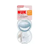 NUK Chupete silicona 0-9m mommy feel azul y gris l2 