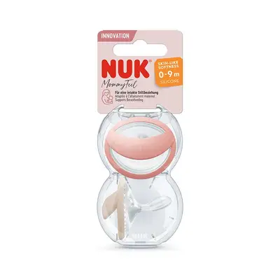 NUK Chupete silicona 0-9m mommy feel rojo y gris l2 