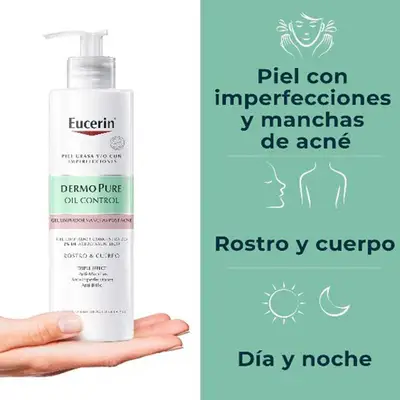 EUCERIN Dermopure gel limpiador triple efecto 400 ml 