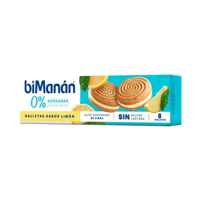 BIMANAN Galletas limon sin azucar 125 gramos 